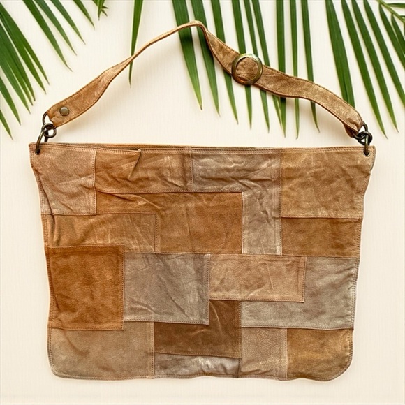 LIZDEN Genuine Leather Patchwork Shoulder Bag – One Size - Picture 2 of 10